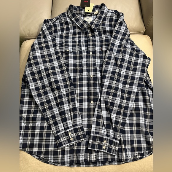 NWT - Levi’s Premium Men’s Relaxed Fit Western Shirt - Size XXL - Picture 9 of 14